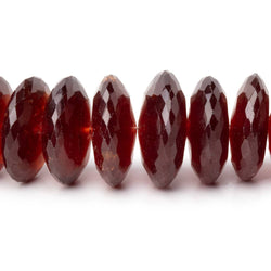 11-14mm Hessonite Garnet German Faceted Rondelle Beads 7.5 inch 40 pieces (ONLINE ORDER ONLY)