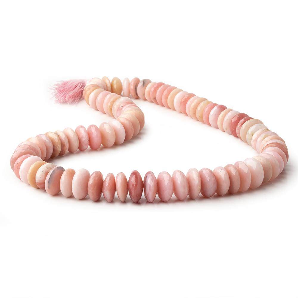 11-14mm Pink Peruvian Opal German Faceted Rondelle Beads 17.5 inch 78 pcs AA (ONLINE ORDER ONLY)