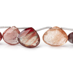 11-16mm Andesine Faceted Heart Beads 8 inch 15 pieces (ONLINE ORDER ONLY)