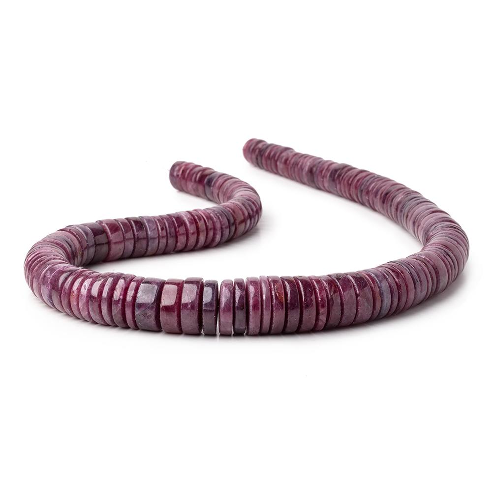 11-18mm Indian Ruby Plain Heishi Beads 20 inch 140 pieces AA (ONLINE ORDER ONLY)