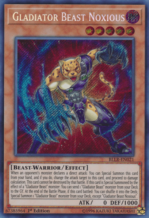 Gladiator Beast Noxious [BLLR-EN021] Secret Rare (ONLINE ORDER ONLY)