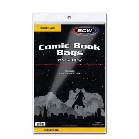 Golden Comic Bags (Pack Of 100) (ONLINE ORDER ONLY)