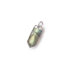 16x5mm Silver Leafed Labradorite Spike Pendant 1 piece (ONLINE ORDER ONLY)