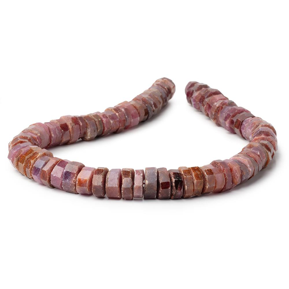 11.5-14mm Ruby Natural Crystal Heishi Beads 16 inch 80 pieces (ONLINE ORDER ONLY)