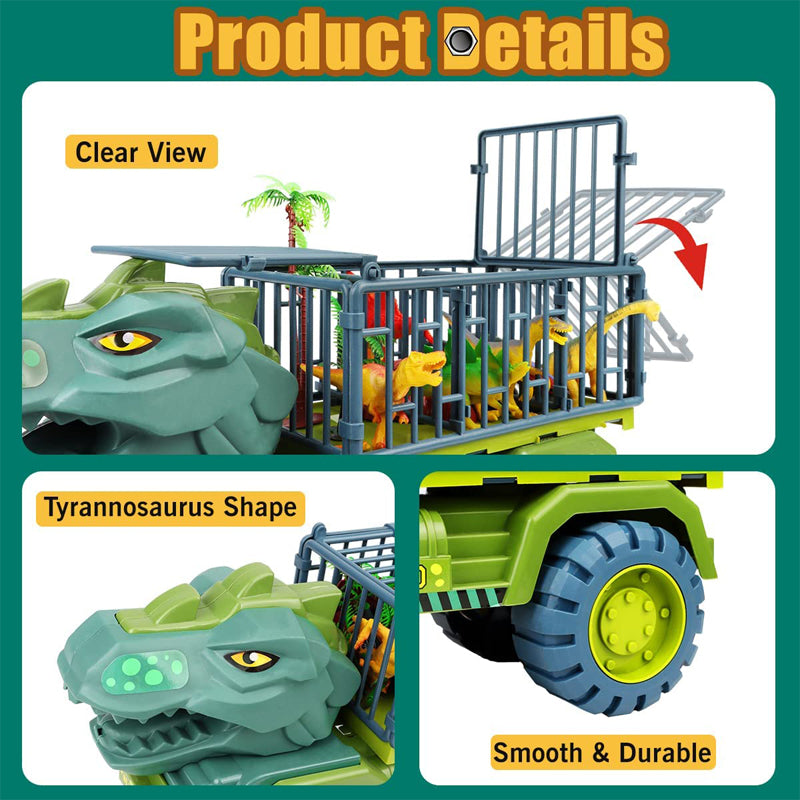 Dinosaur Transporter Children's Toy Set Tyrannosaurus Rex  Car Solid Dinosaur Fall Resistant (ONLINE ORDER ONLY)