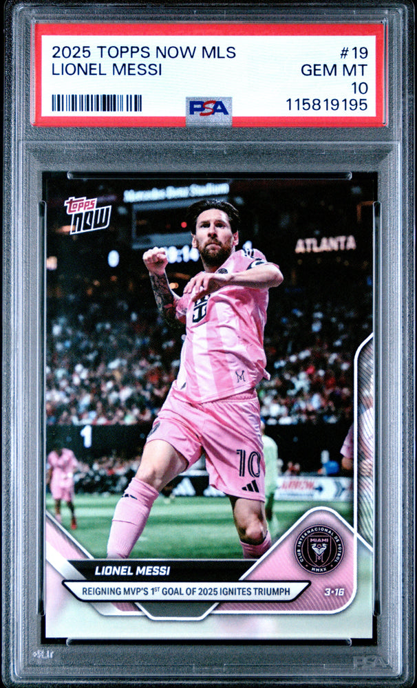 Graded 2025 Topps Now MLS Lionel Messi #19 Soccer Card PSA 10 Gem Mint (ONLINE ORDER ONLY)