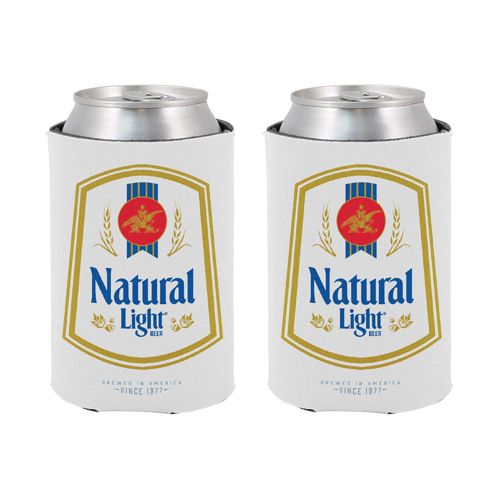 Natural Light Beer AB Cooler  Fits 12 oz Aluminum Can Coozie White (Online Only)