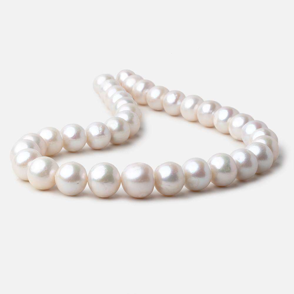 11.5x11.5-14.5x14mm White Rose' Baroque Freshwater Pearl Beads 16.5 inch 33 pcs (ONLINE ORDER ONLY)