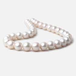 11.5x11.5-14.5x14mm White Rose' Baroque Freshwater Pearl Beads 16.5 inch 33 pcs (ONLINE ORDER ONLY)
