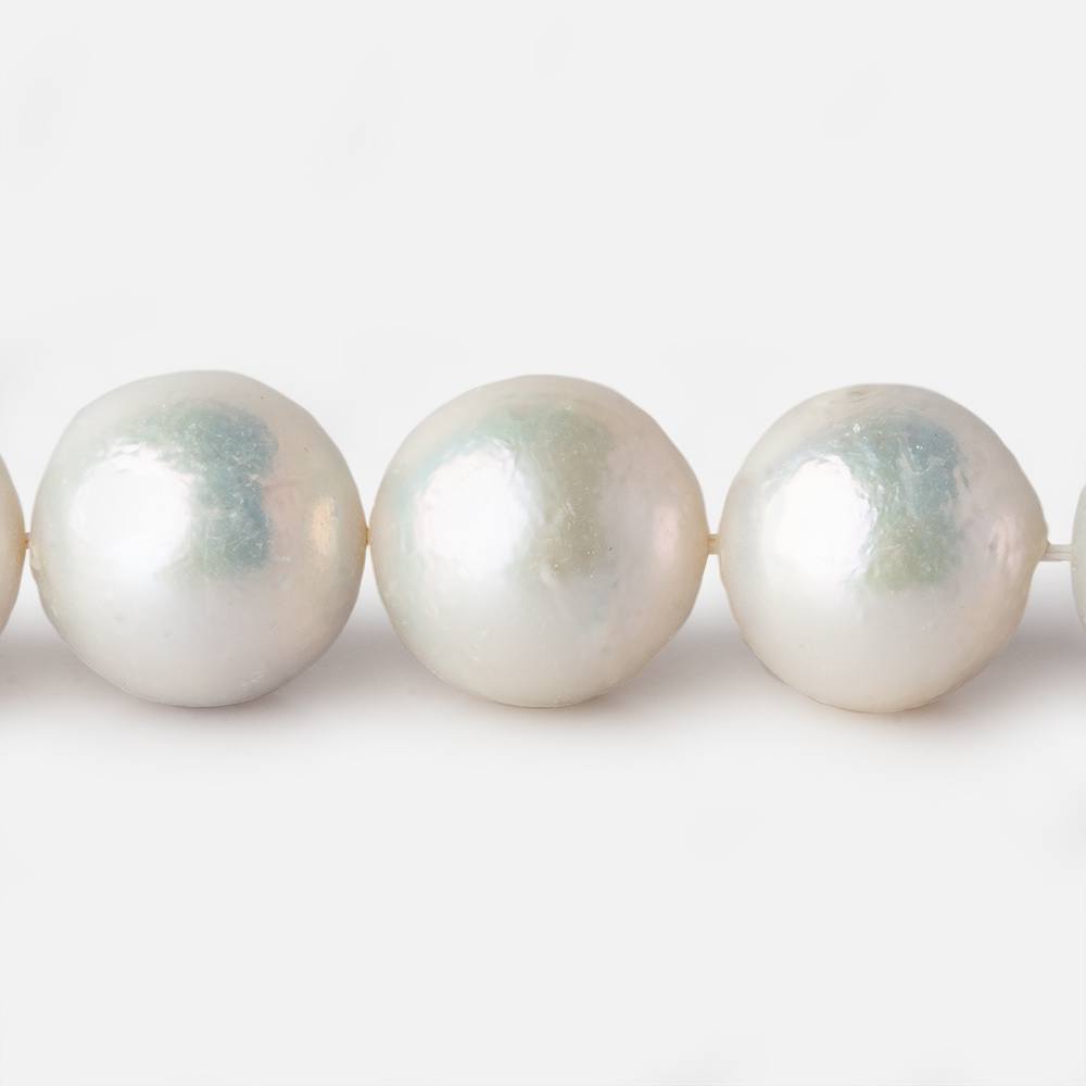 11.5x12-14.5x15mm White Near Round Freshwater Pearl 17 inch 34 pieces A (ONLINE ORDER ONLY)