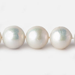 11.5x12-14.5x15mm White Near Round Freshwater Pearl 17 inch 34 pieces A (ONLINE ORDER ONLY)