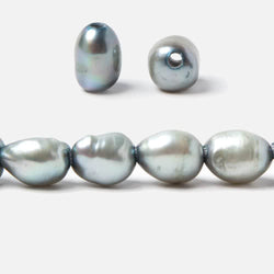 11.5x9-13.5x10.5mm Light Chambray Blue Baroque 2.5mm large hole Pearls 32 pcs (ONLINE ORDER ONLY)