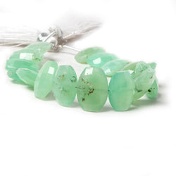 11.5x9.5-12.5x9.5mm Chrysoprase side drilled Faceted Cushions 6 inch 15 Beads (ONLINE ORDER ONLY)