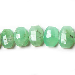 11.5x9.5-12.5x9.5mm Chrysoprase side drilled Faceted Cushions 6 inch 15 Beads (ONLINE ORDER ONLY)