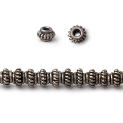 6mm Pinwheel Spacer with 2mm Large Hole Beads 8 inch 50 pieces (ONLINE ORDER ONLY)