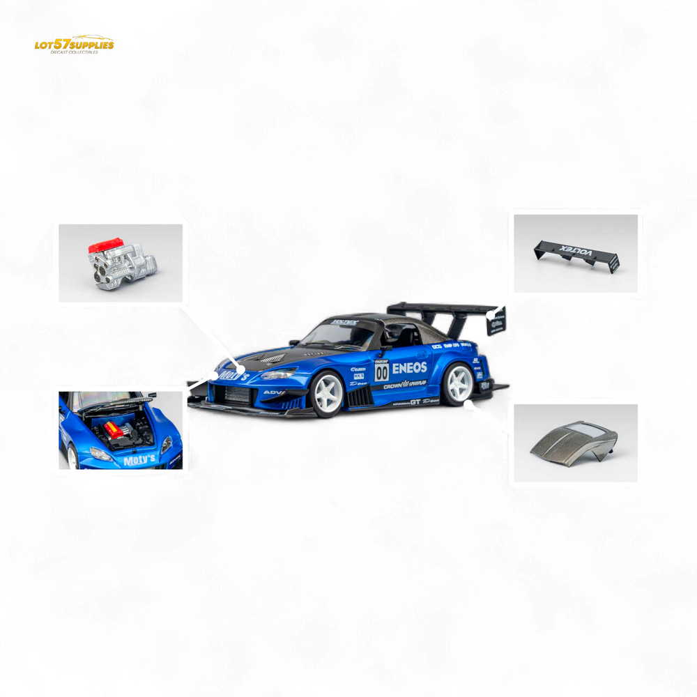 MicroTurbo Honda S2000 ENEOS #00 TOP FUEL - Candy Blue 1:64