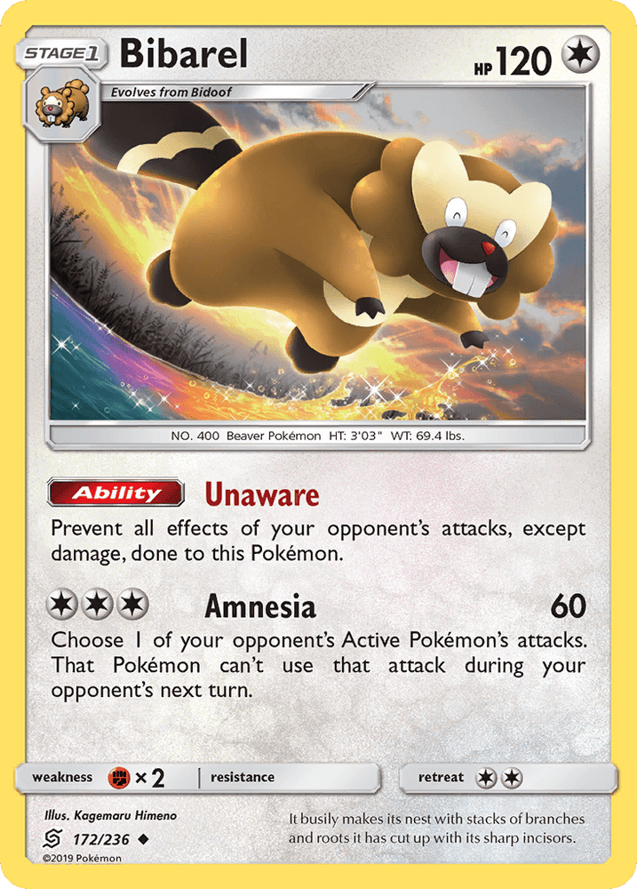 Bibarel (172/236) [Sun & Moon: Unified Minds] (Online Only)