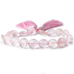10mm-11mm Rose Quartz brilliant faceted coins 8 inch 20 pieces (ONLINE ORDER ONLY)
