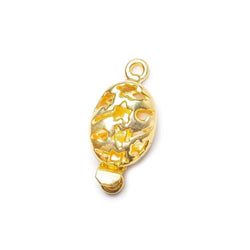11mm 22kt Gold plated Box Clasp Oval Shooting Star Design 1 piece (ONLINE ORDER ONLY)