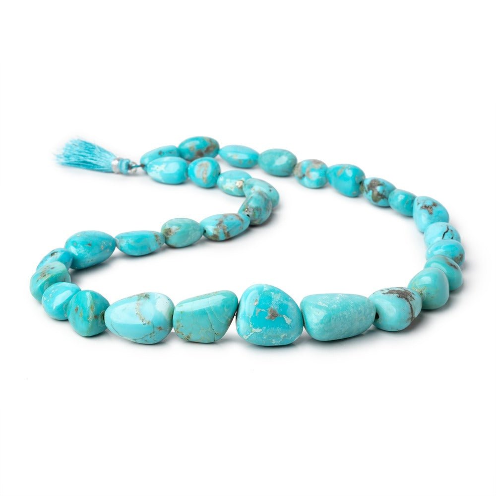 11x10-21x16mm Sleeping Beauty Turquoise Plain Nuggets 18 inch 31 Beads AAA (ONLINE ORDER ONLY)