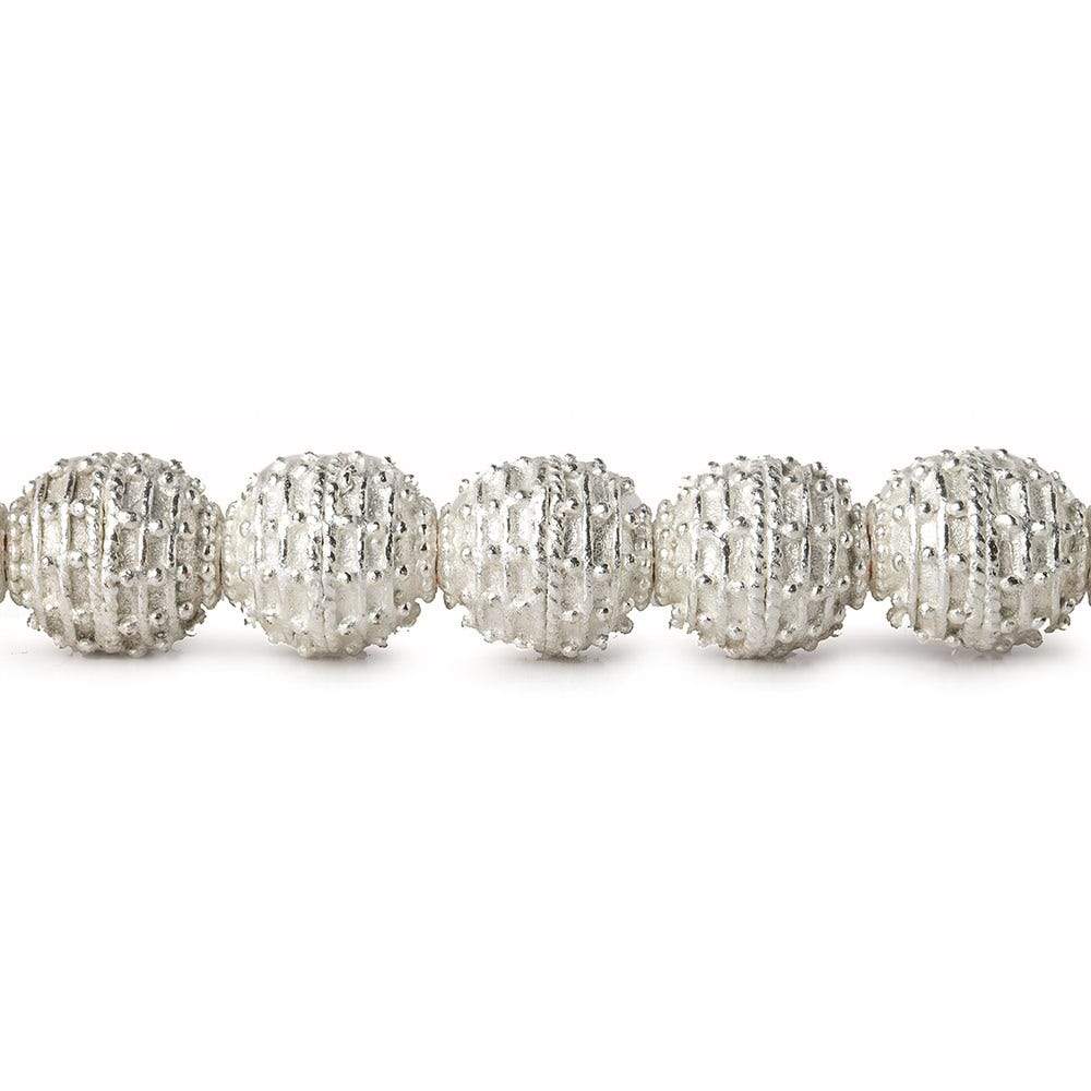 11x10mm Sterling Silver Plated Copper Bead Roval Beehive 8 inch 18 pcs (ONLINE ORDER ONLY)