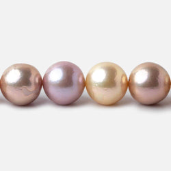 11x11-13x13mm Multi-color Off Round Freshwater Pearls 16 inches 34 beads (ONLINE ORDER ONLY)