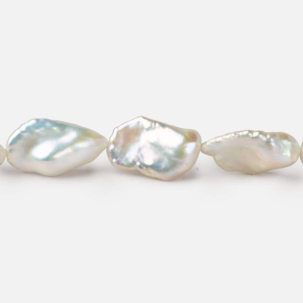 11x11-15x12mm Off White Keshi Freshwater Pearls 16 inch 22 pieces AAA (ONLINE ORDER ONLY)