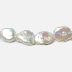 11x11-15x12mm Off White Keshi Freshwater Pearls 16 inch 22 pieces AAA (ONLINE ORDER ONLY)