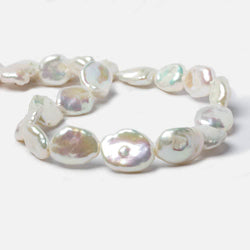 11x11-15x12mm Off White Keshi Freshwater Pearls 16 inch 22 pieces AAA (ONLINE ORDER ONLY)