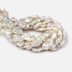 11x11-15x12mm Off White Keshi Freshwater Pearls 16 inch 22 pieces AAA (ONLINE ORDER ONLY)