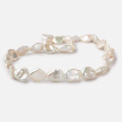 11x11-15x12mm Off White Keshi Freshwater Pearls 16 inch 22 pieces AAA (ONLINE ORDER ONLY)