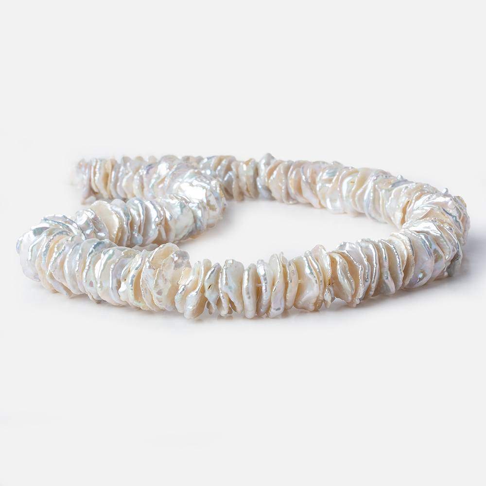 11x12-13x14mm Cream Center Drilled Keshi Freshwater Pearl 16 inch 156 pieces AAA (ONLINE ORDER ONLY)