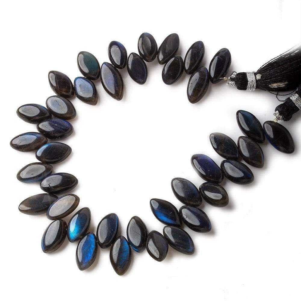 11x7-13x7mm Black Labradorite Top Drilled Plain Marquises 8 inch 39 beads A (ONLINE ORDER ONLY)