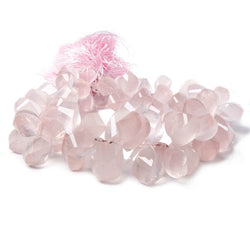11x7-18x11mm Rose Quartz faceted twist beads 9 inch 70 pieces (ONLINE ORDER ONLY)