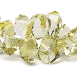 14x9-24x13mm Lemon Quartz Top Drill Faceted Twist 6 inch 45 Beads AAA Grade (ONLINE ORDER ONLY)