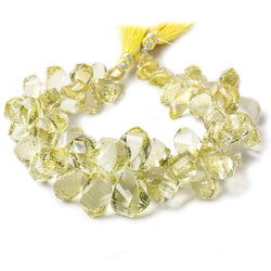 14x9-24x13mm Lemon Quartz Top Drill Faceted Twist 6 inch 45 Beads AAA Grade (ONLINE ORDER ONLY)