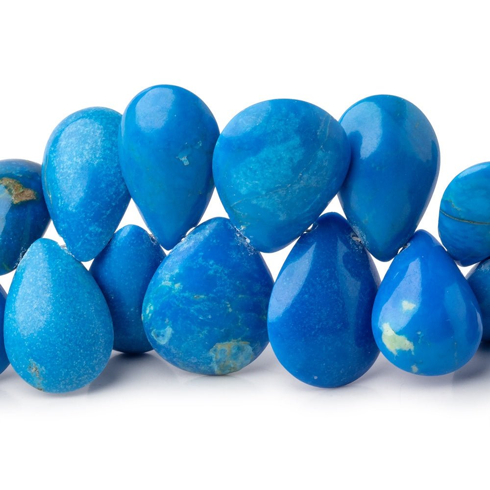 11x8-17x14mm Ceruleite Plain Pear Beads 8 inch 43 pieces AAA (ONLINE ORDER ONLY)