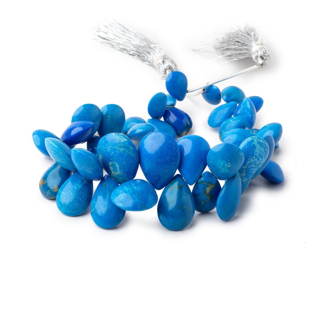 11x8-17x14mm Ceruleite Plain Pear Beads 8 inch 43 pieces AAA (ONLINE ORDER ONLY)
