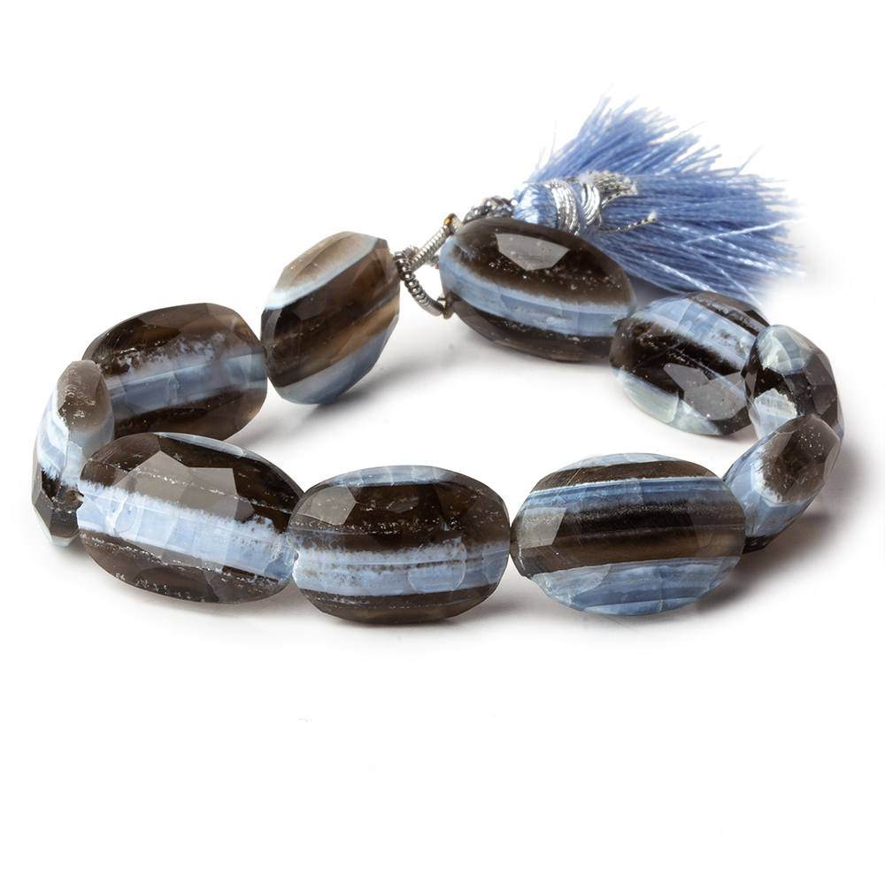 11x8-18x11mm Owyhee Natural Blue Opal faceted ovals 8 inch 10 beads (ONLINE ORDER ONLY)