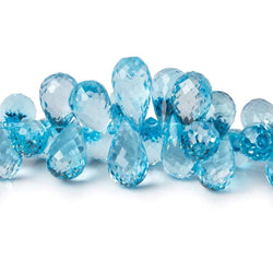 11x8-18x8mm Sky Blue Topaz faceted tear drop beads 8 inch 66 pieces AAA (ONLINE ORDER ONLY)