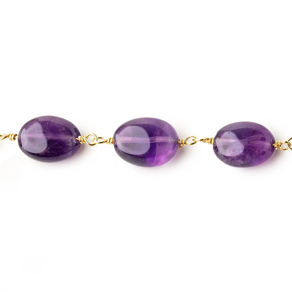 11x8mm Amethyst Plain Oval Vermeil Chain by the foot (ONLINE ORDER ONLY)