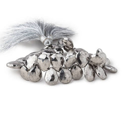 11x9-13x11mm White Pyrite Faceted Pear Beads 7 inch 35 pieces (ONLINE ORDER ONLY)