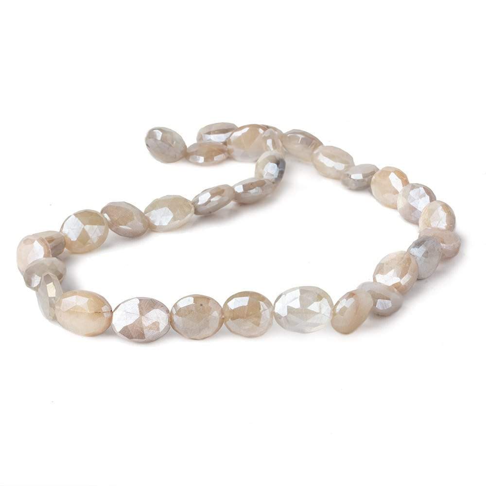 10x8mm Mystic Off White Moonstone faceted ovals 14 inch 26 beads (ONLINE ORDER ONLY)
