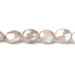 10x8mm Mystic Off White Moonstone faceted ovals 14 inch 26 beads (ONLINE ORDER ONLY)