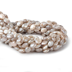 10x8mm Mystic Off White Moonstone faceted ovals 14 inch 26 beads (ONLINE ORDER ONLY)