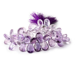 11x9-14x10mm Amethyst & Pink Amethyst Faceted Pear Beads 8 inch 48 pieces (ONLINE ORDER ONLY)