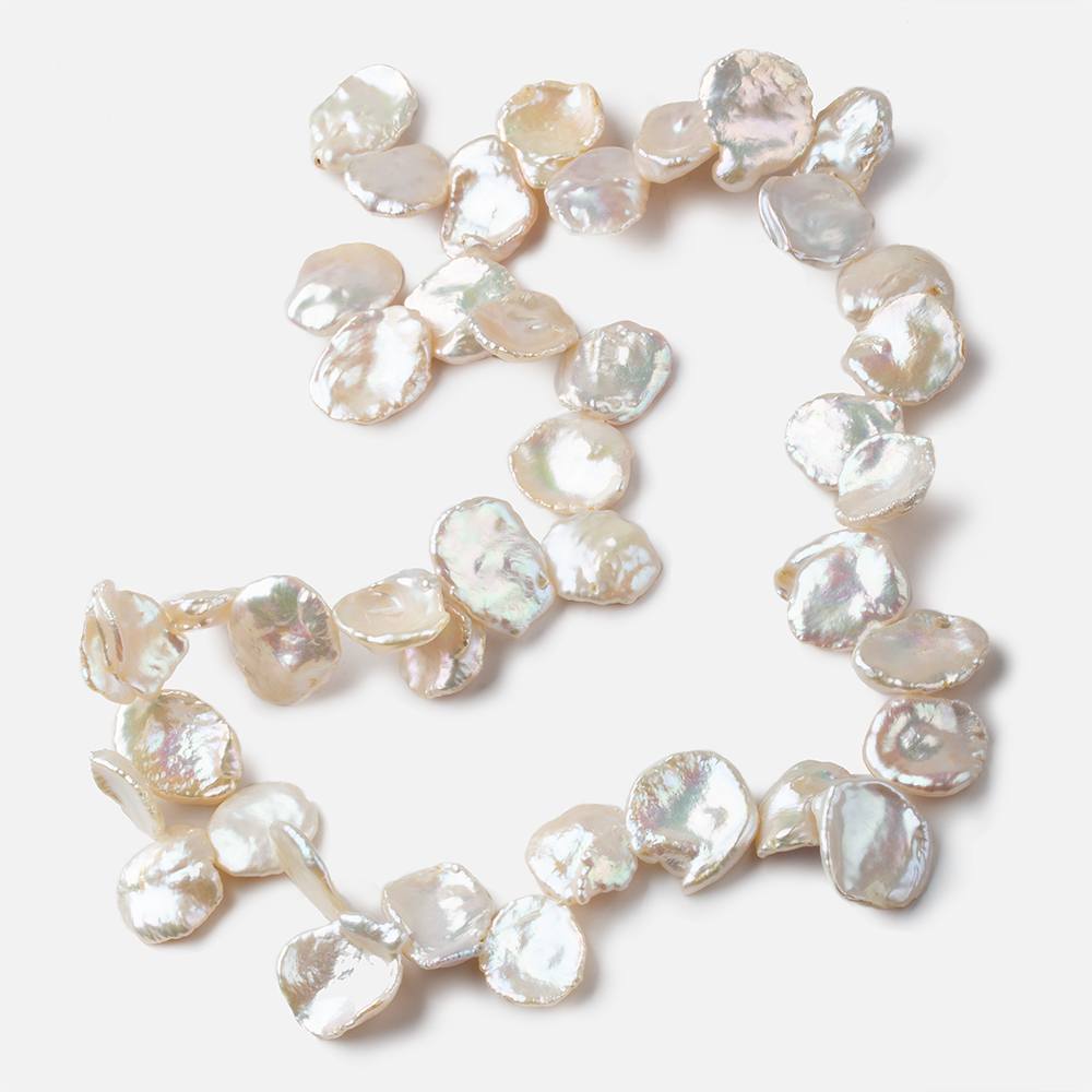 11x9-17x12mm Off White top drilled Keshi Freshwater Pearls AA 16 inch 40 pcs (ONLINE ORDER ONLY)