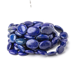 11x9-18x13mm Lapis Lazuli Plain Oval Beads 18 inch 29 pieces (ONLINE ORDER ONLY)