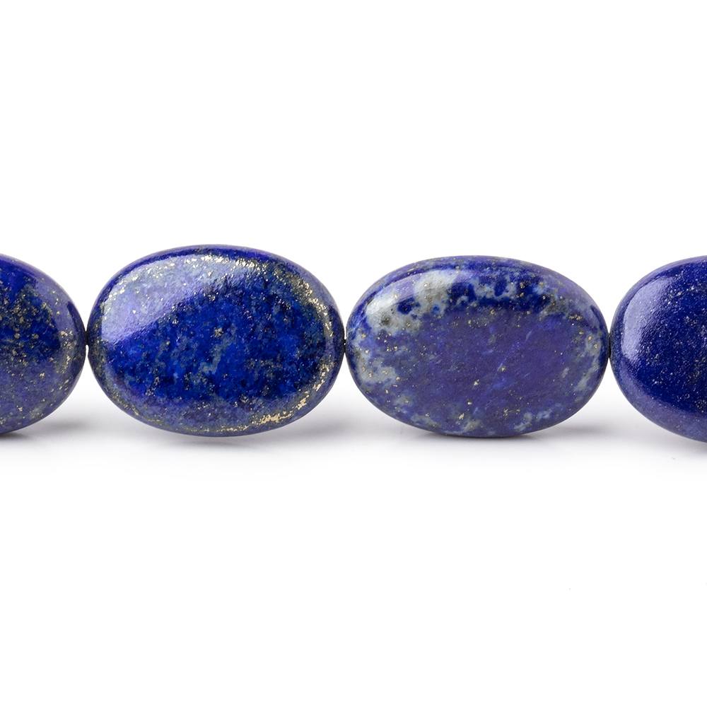 11x9-18x13mm Lapis Lazuli Plain Oval Beads 18 inch 29 pieces (ONLINE ORDER ONLY)