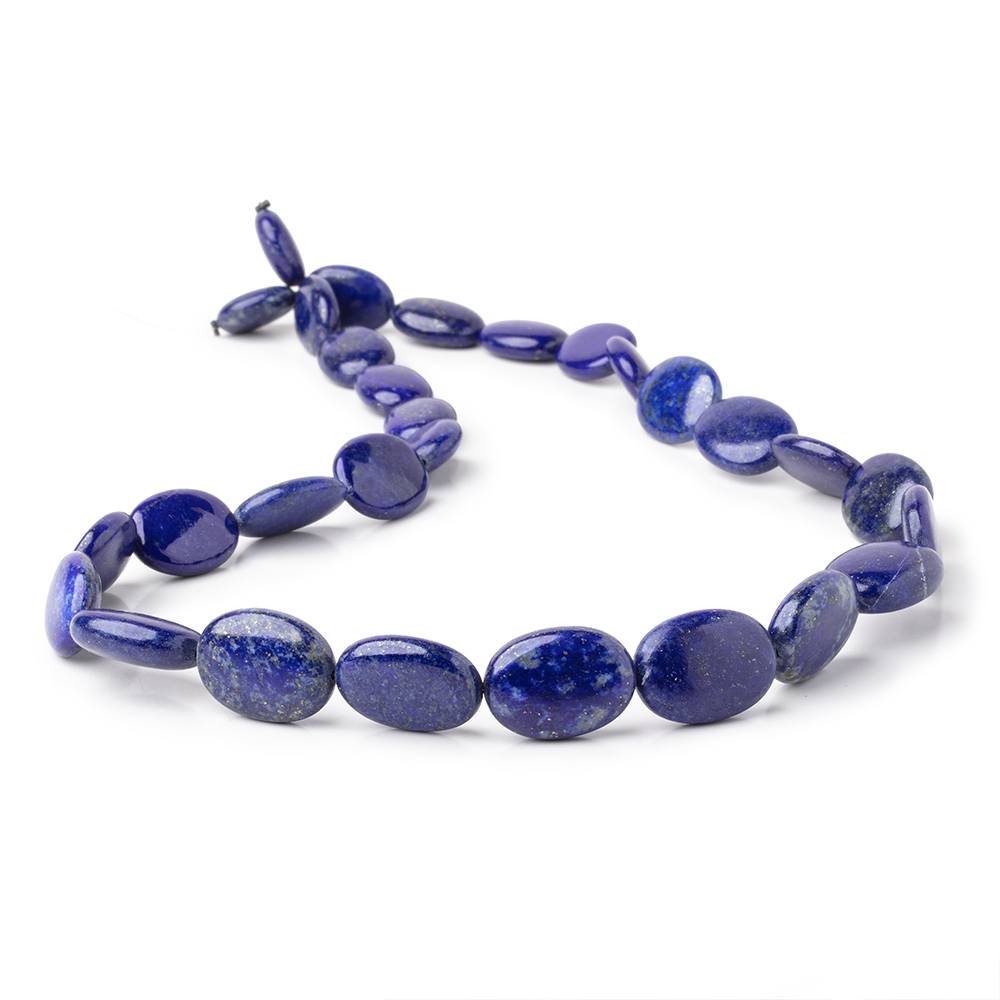 11x9-18x13mm Lapis Lazuli Plain Oval Beads 18 inch 29 pieces (ONLINE ORDER ONLY)